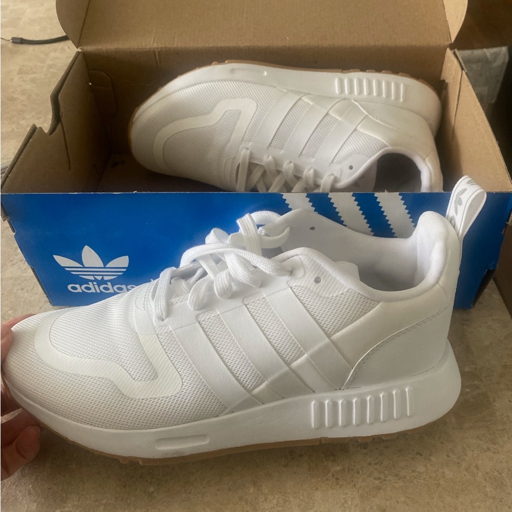 brand new white adidas